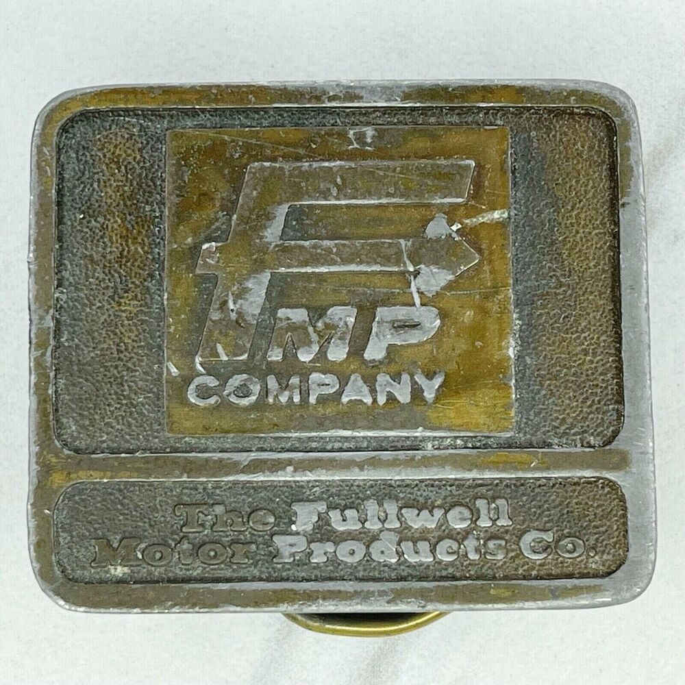 Vintage Stephen Gould Bronze Motor Products Belt Buckle ✨